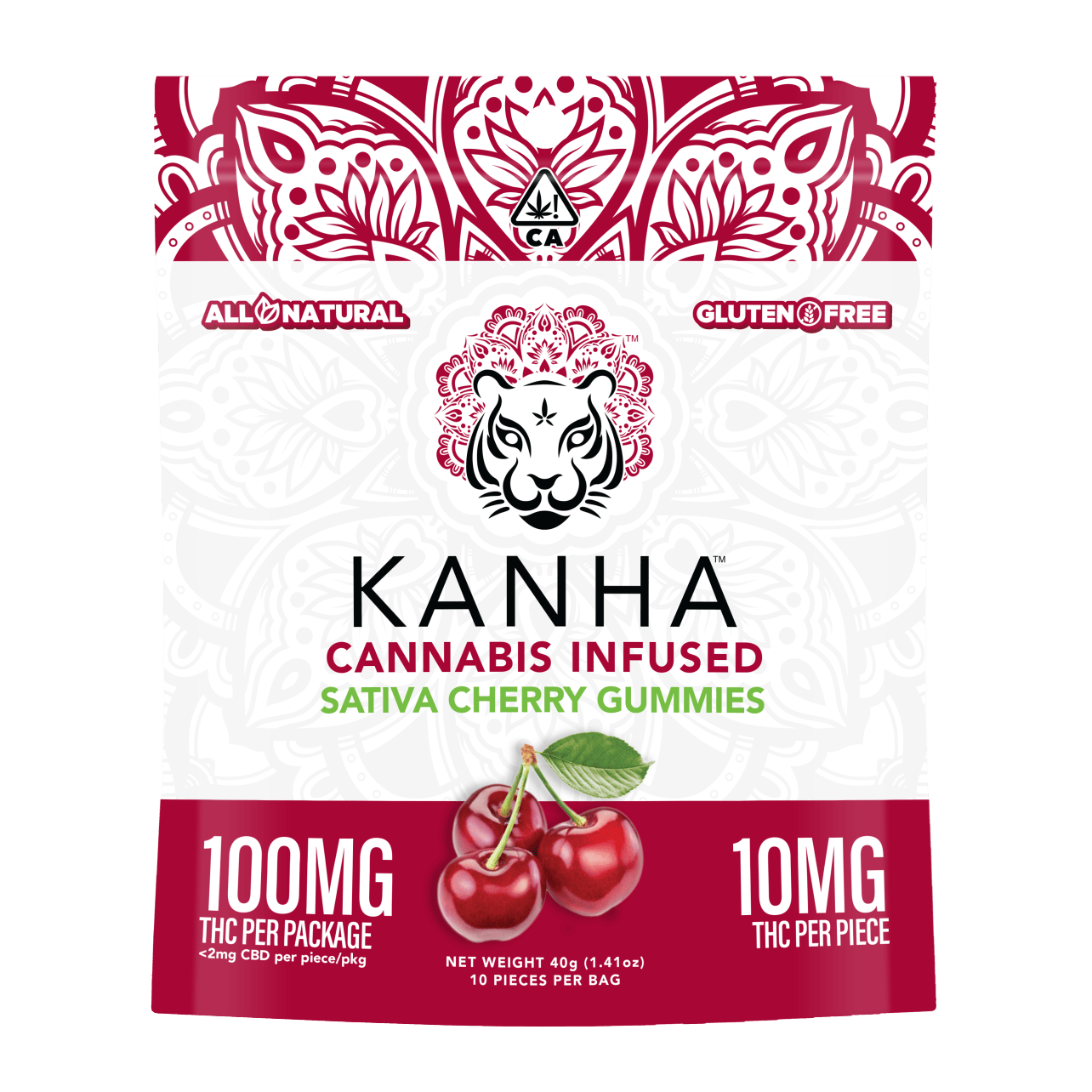 Kanha - Cherry - Sativa - Gummy - 10 Pack - 100mg