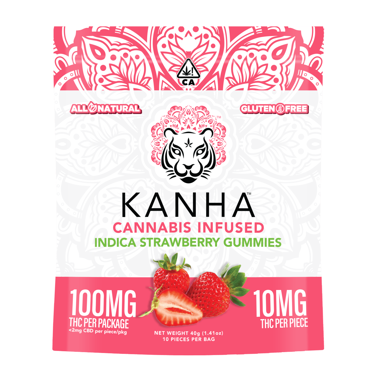 Kanha - Strawberry - Indica - Gummy - 10 Pack - 100mg