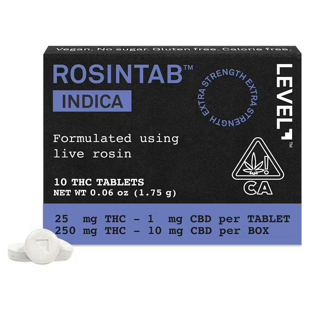 Level - Indica - RosinTabs - 10 Count - 250mg