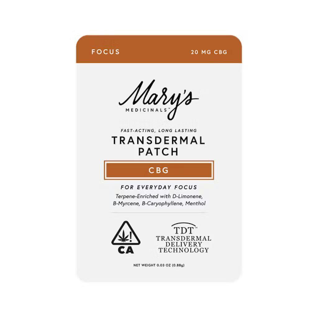 Marys Medicinals - Focus - CBG - Transdermal Patch - 20mg