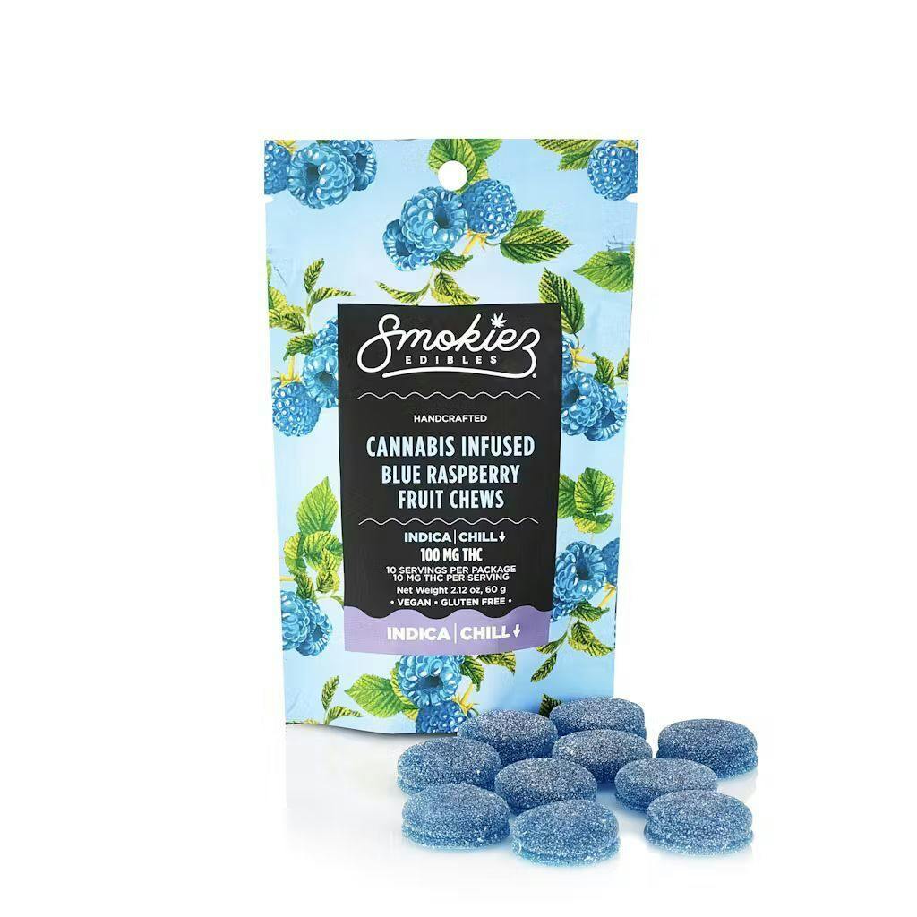 Smokiez - Blue Raspberry - Indica - Gummy - 10 Pack - 100mg