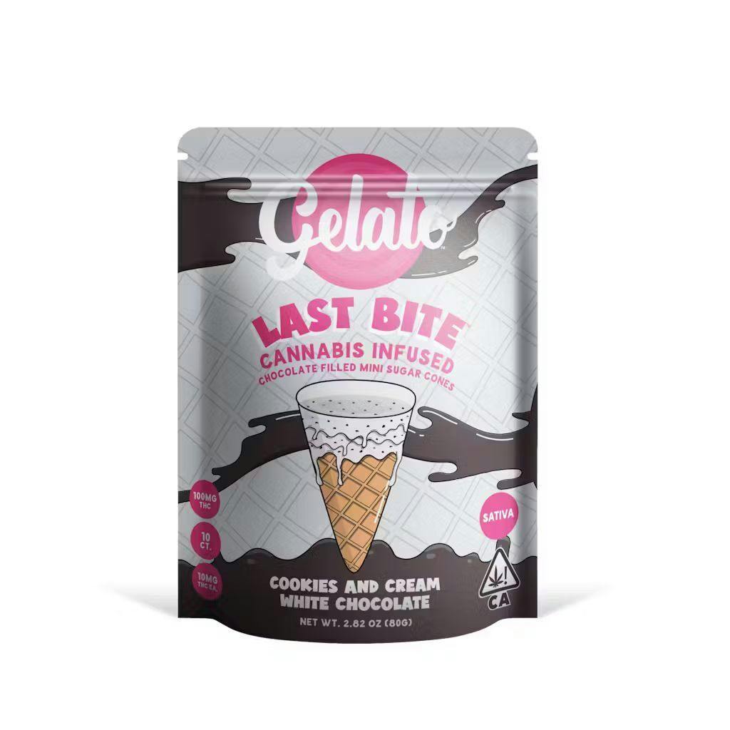 GELATO - COOKIES AND CREAM - SATIVA - LAST BITE CONES - 100 mg - 10 Pack