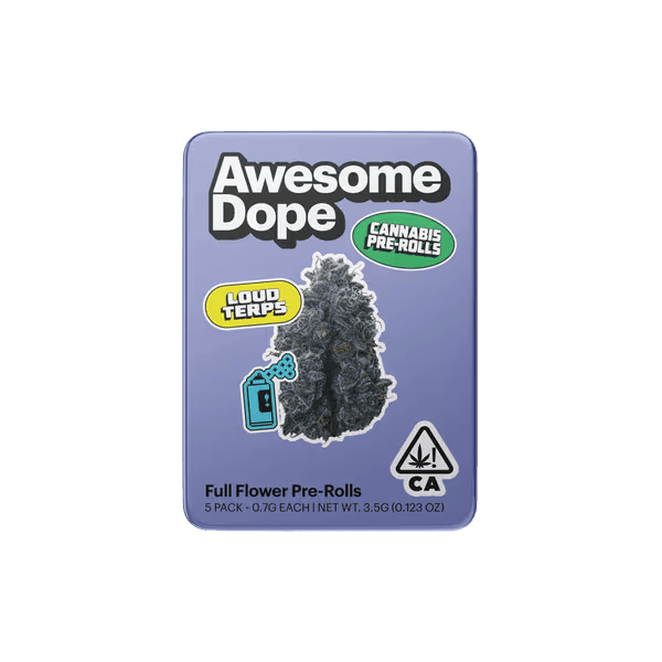 AWESOME DOPE - GRAPE APE GUSHERS - INDICA - PREROLL - 3.5 g - 5 Pack