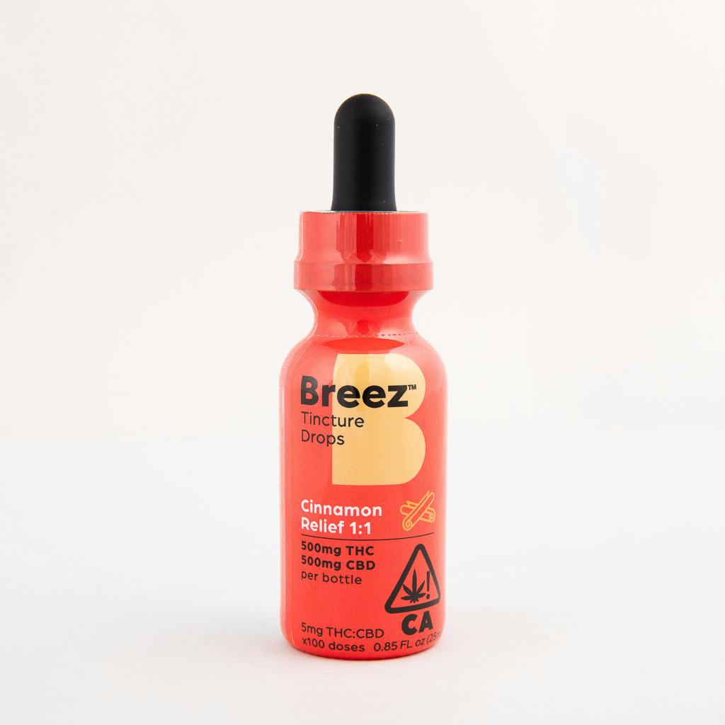 BREEZ - CINNAMON RELIEF 1:1 - INDICA - TINCTURE - 1000 mg