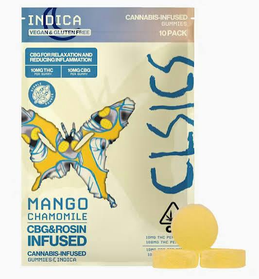 CLSICS - MANGO CHAMOMILE - INDICA - LIVE ROSIN GUMMIES - 100 mg