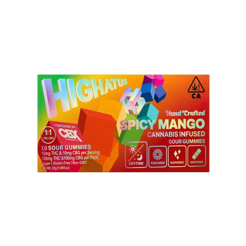 HIGHATUS - SPICY MANGO - HYBRID - GUMMY - 100 mg