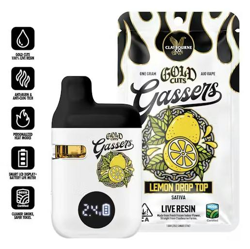 CLAYBOURNE CO. - LEMON DROP TOP - SATIVA - GOLD CUTS AIO - 1 g