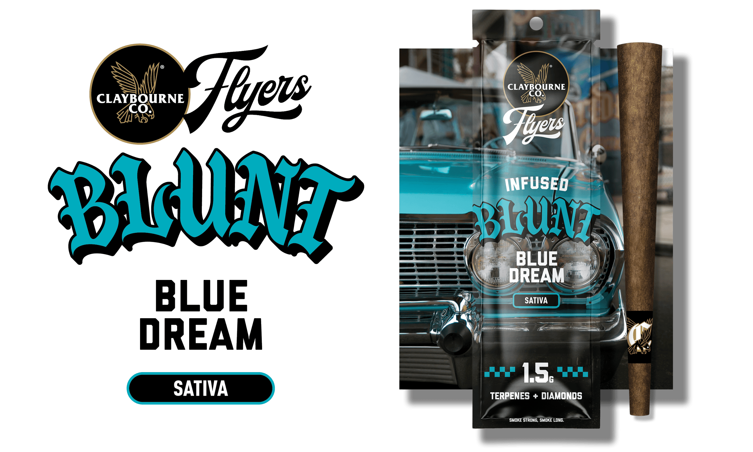CLAYBOURNE CO. - BLUE DREAM - SATIVA - INFUSED BLUNT - 1.5 g
