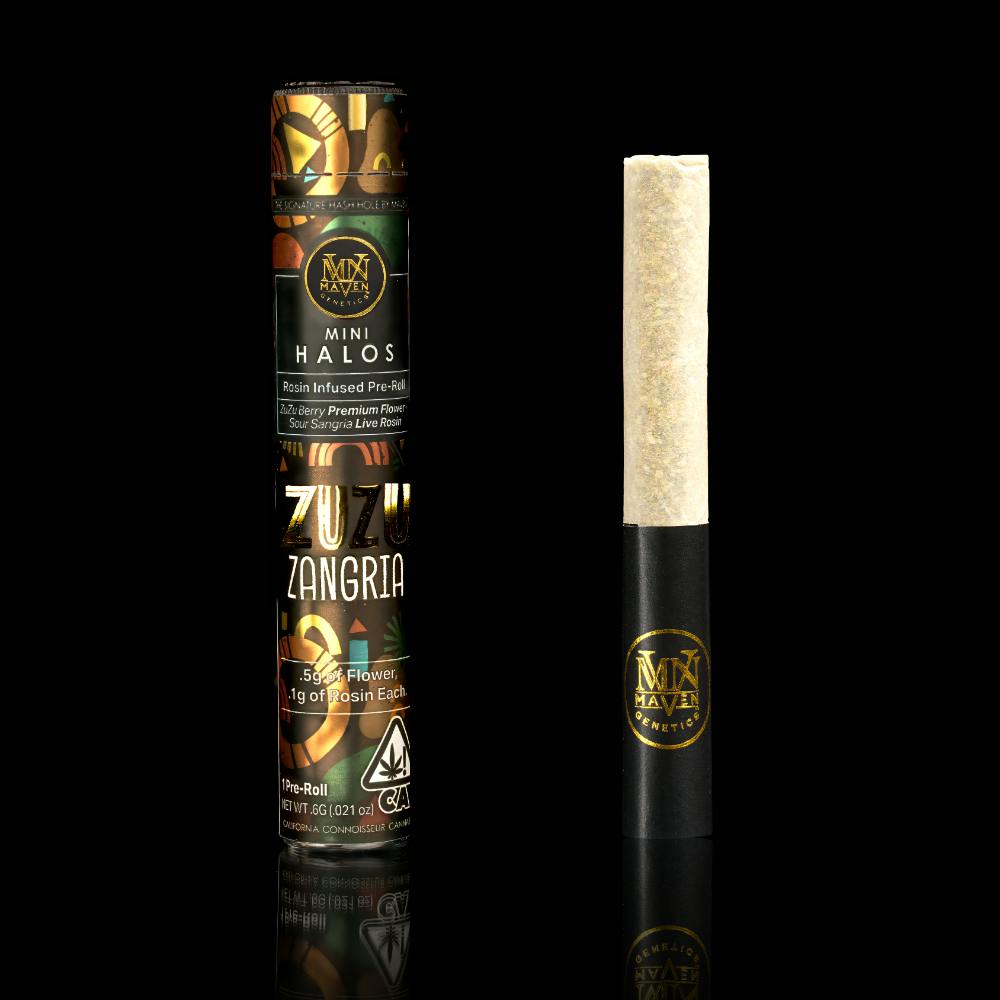 MAVEN - ZUZU ZANGRIA - SATIVA HYBRID - HALOS - INFUSED PREROLL - 1.9 g