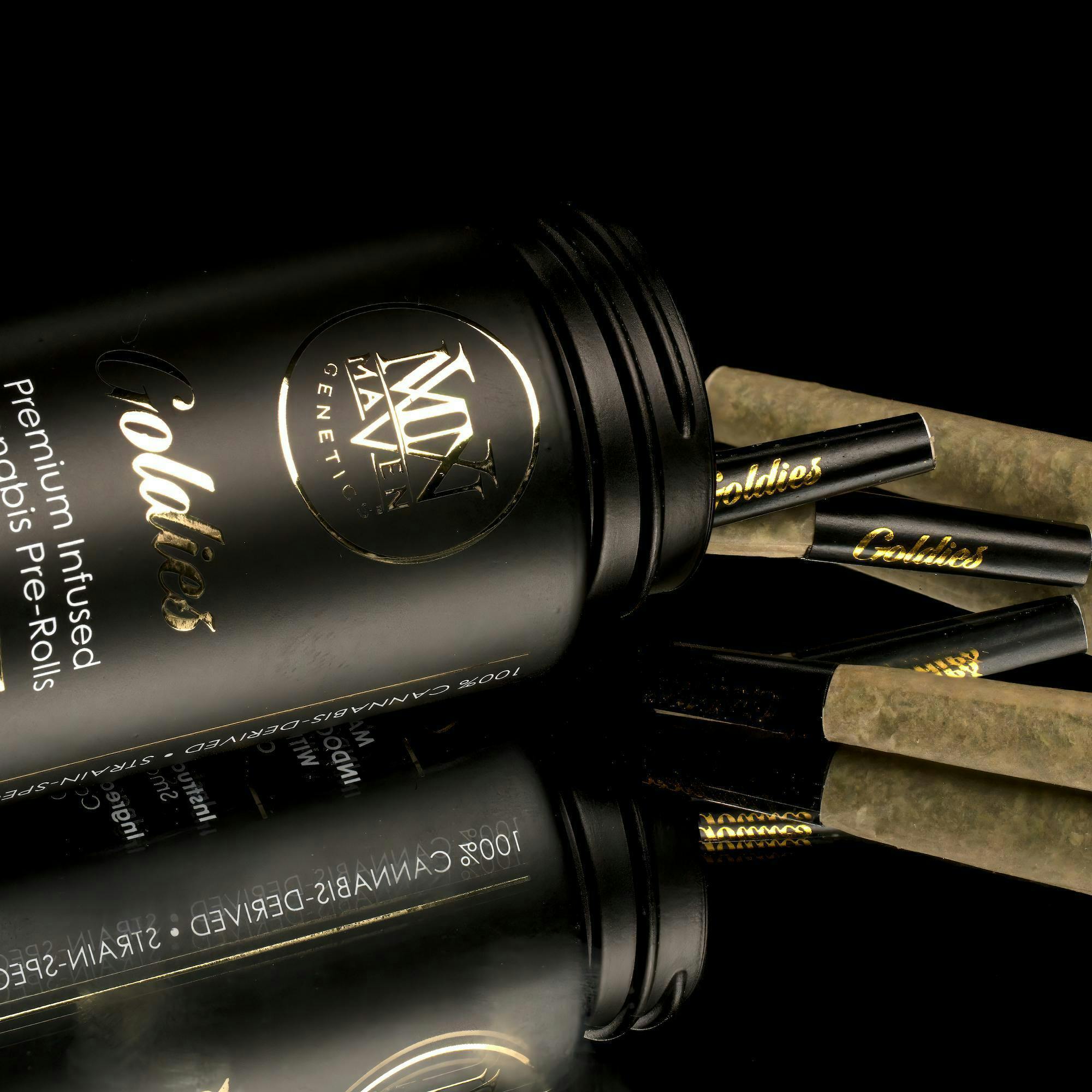 MAVEN - LIPSTAIN - INDICA - GOLDIES - INFUSED PREROLL - 3 g - 5 Pack