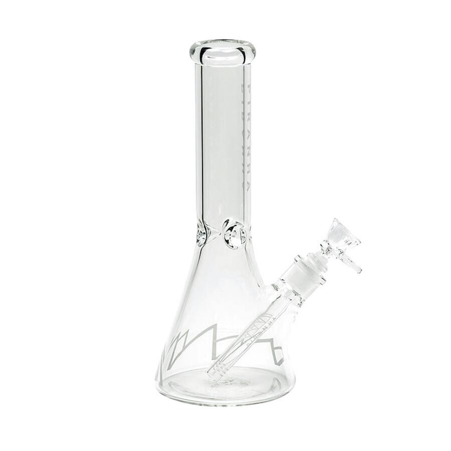 "Piranha Glass 12"" x 38mm 9mm Beaker w/ Ice Pinch - Clear"