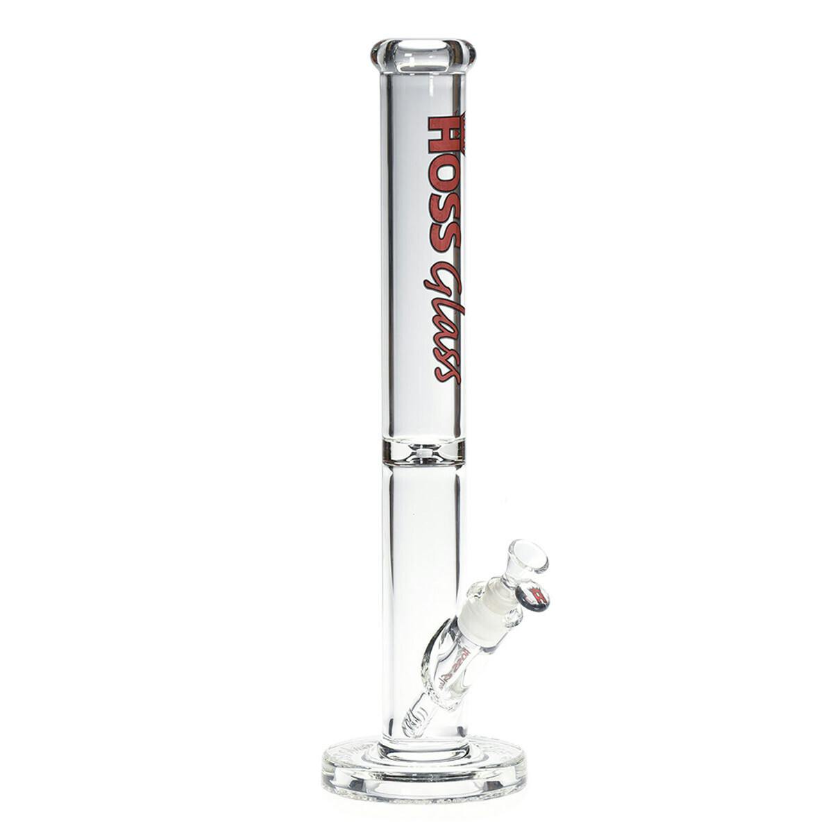 Straight Tube Hoss Glass - 18" Red