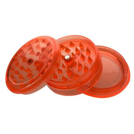 Acrylic 3-Piece Grinder w/ Storage - Orange