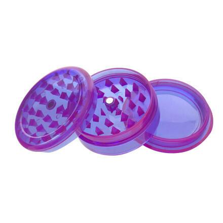 Acrylic 3-Piece Grinder w/ Storage - Purple