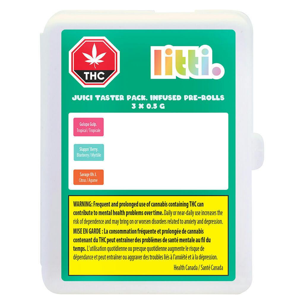 LITTI. - JUICI TASTER PACK. Infused Pre-Roll - 3x0.5g