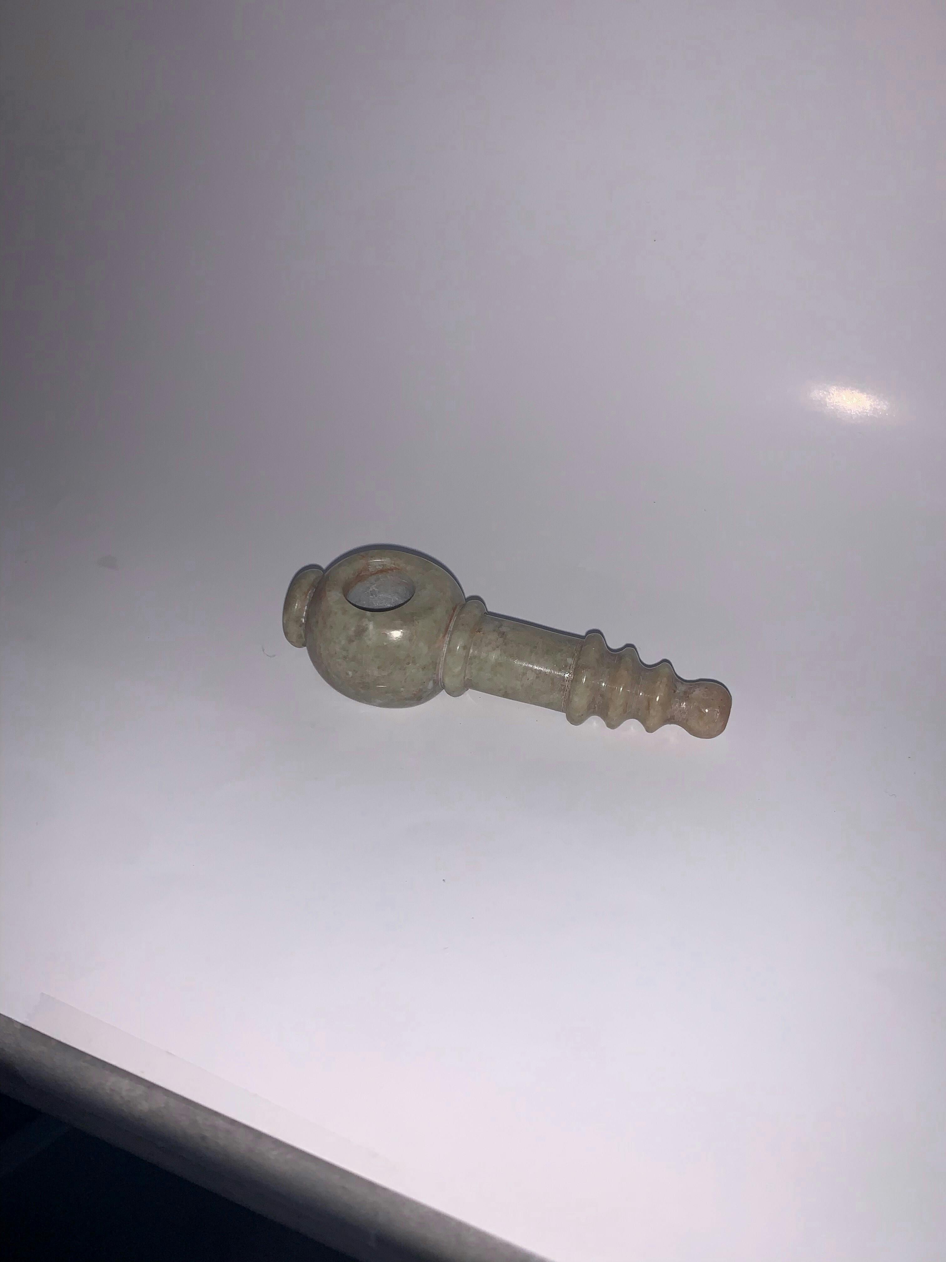 Spiral Carved Stone Pipe - Small