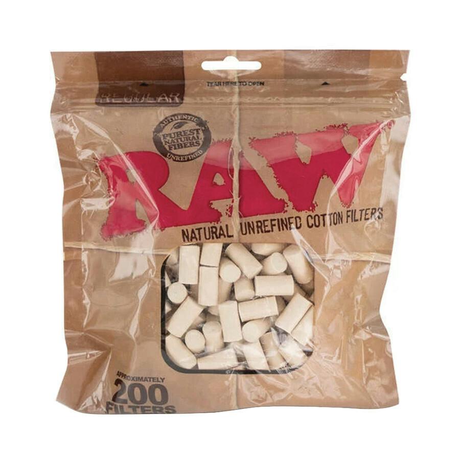 Raw - 100% Cotton Filter Tips - 200 pack