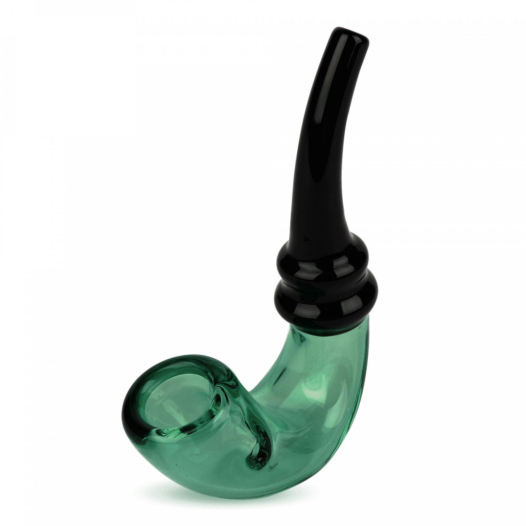 RED EYE GLASS® - 3.5" Mod Sherlock Hand Pipe - Teal