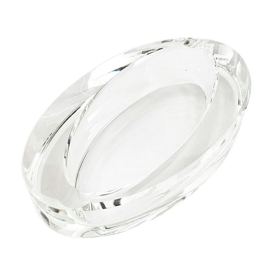 Glass Crystal Ashtray - Oval Slant