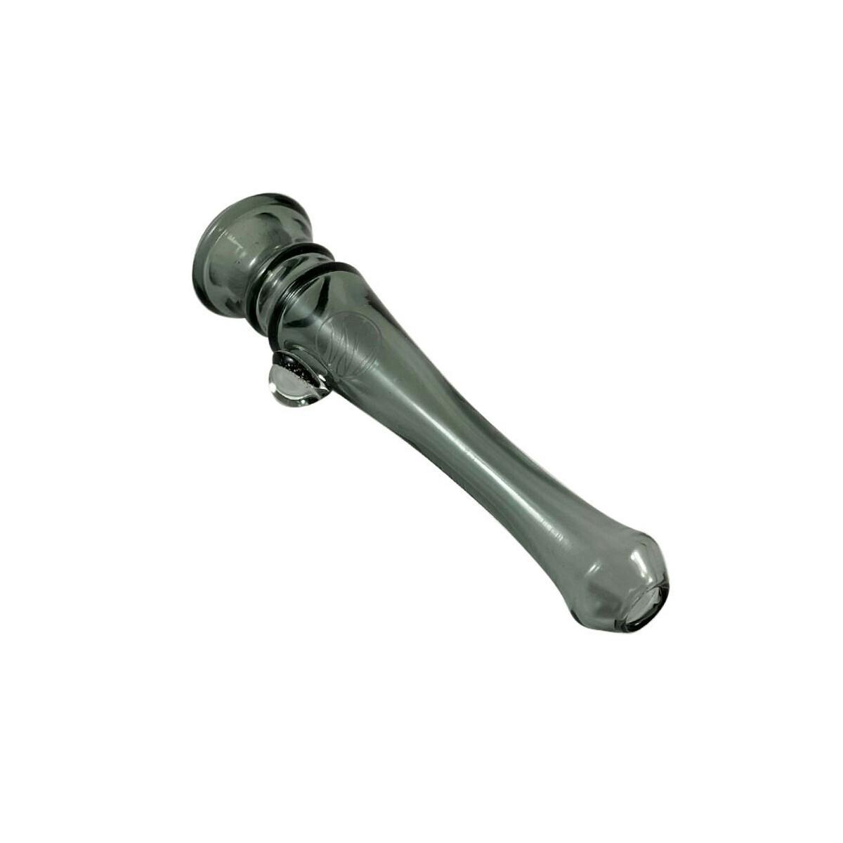 Nami Glass Chillum Taster Bat w/ Frosted Decal - Smoke