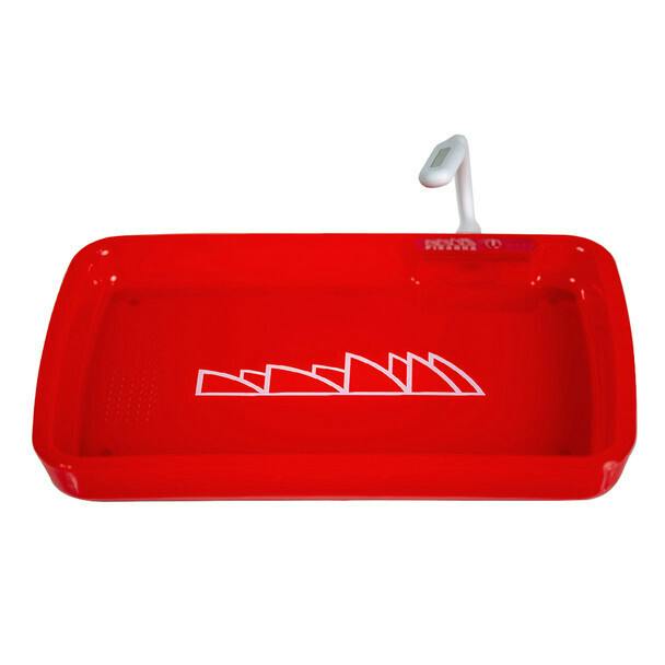Piranha LED Rolling Tray - 17.25" x 7.25" - Red
