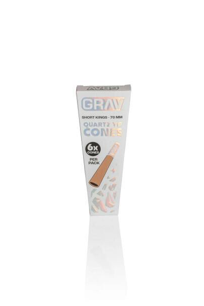 GRAV Quartz Tip Natural Pre-Rolled Cones - Tall Kings - 6pc
