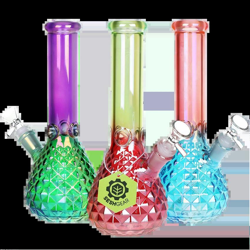 SeshGear - Vintage Vase Ombre Glass Water Pipe - 9.75" / 14mm F