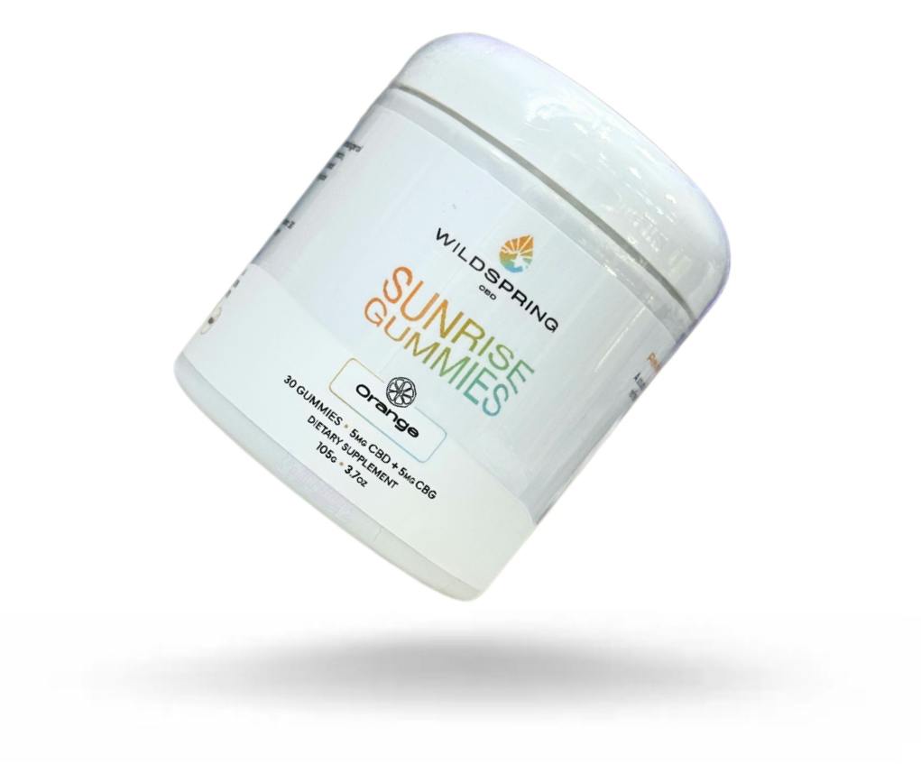 150mg CBD/CBG Sunrise Gummies w/ Zinc and Vitamin C by WILDSPRING CBD