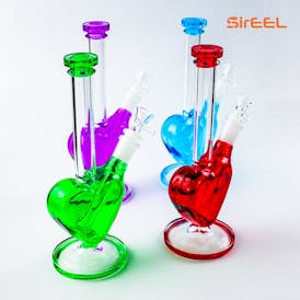 9" SirEEL Heart Shaped Basin Bong | Assorted