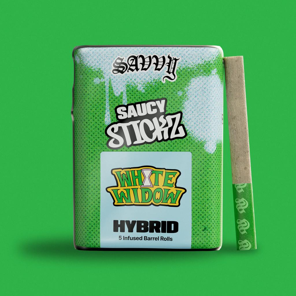 Savvy Saucy Stickz White Widow Infused Pre-Roll 2.5g [5pk]