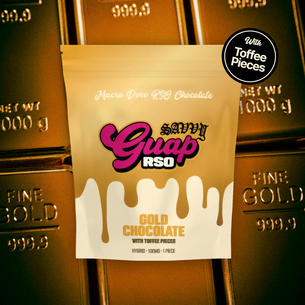 Savvy Guap RSO Gold Chocolate with Toffee Chocolate 100mg [1pk] Candy