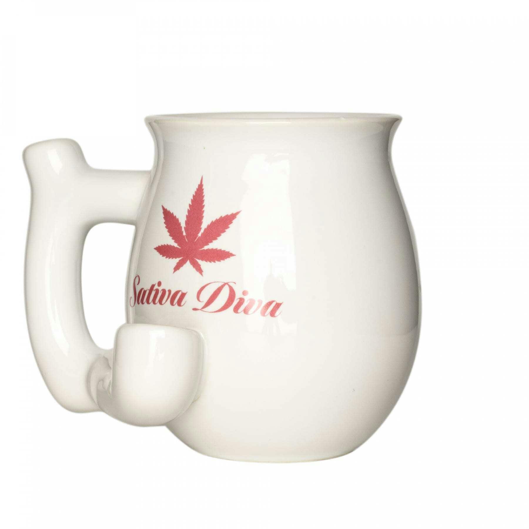 Sativa Diva Mug Pipe - White