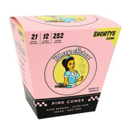 Blazy Susan Pink 53mm Shortys Pre-rolled Cones 12pk