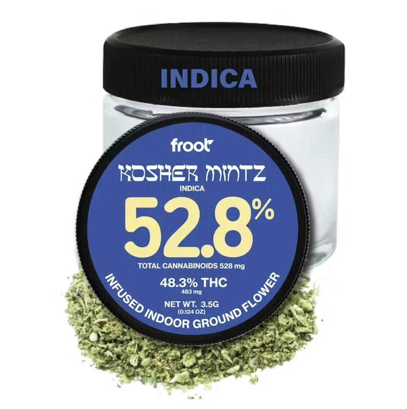 Froot - Kosher Mintz – Infused Indoor Ground Flower – 3.5g – Indica - 3.5 grams