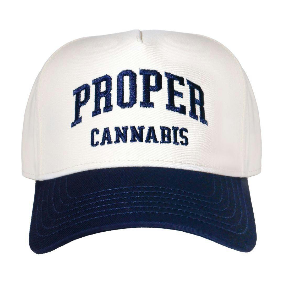 Proper Cannabis Collegiate Snapback Cap | Natural/Liberty