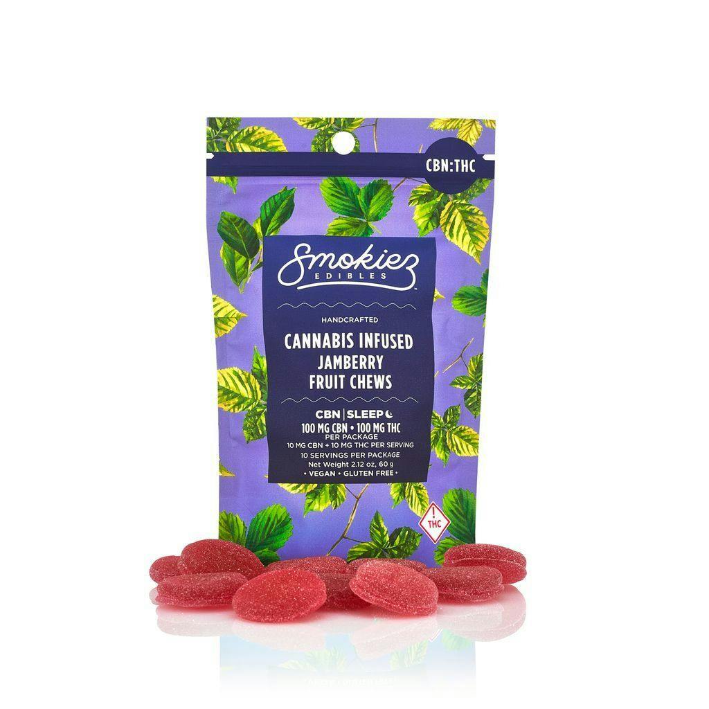 Smokiez 1:1 Jamberry THC:CBN Fruit Chews 10pk 100mg