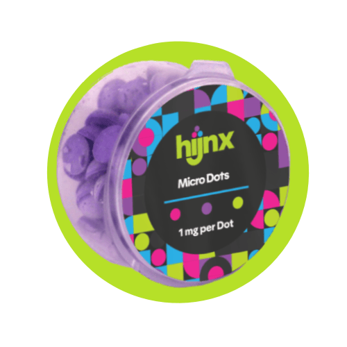 HIJNX Micro Dots Purple Raz Candies 50pk 50mg at Revolution Dispensary - Normal