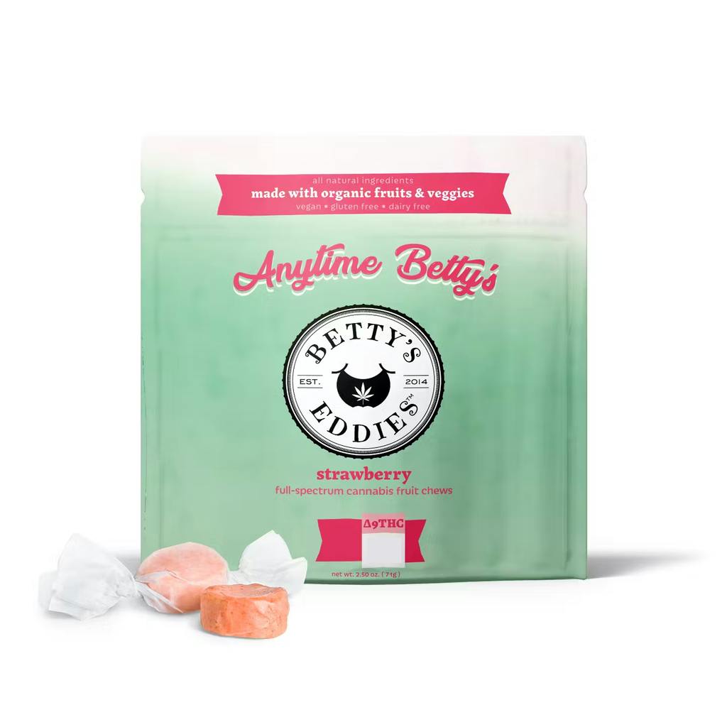Betty's Eddies Strawberry Fruit Chews 2pk 50mg at Revolution Dispensary - Normal