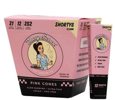 Blazy Susan - PINK 53mm 12pk (Shortys) Cones at Dazed Cannabis – Syracuse