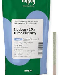 Blueberry 2.0 x Turbo Blueberry - 0.75g - 4pk Infused Preroll - MFNY