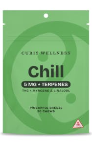 Chill (Pineapple Breeze) - 20pk 100mg Gummies - Curio