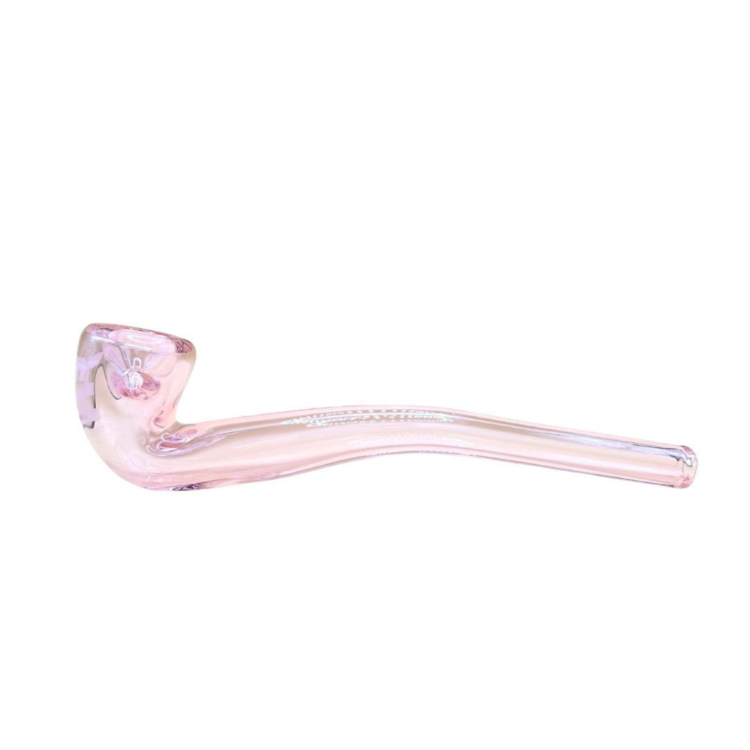 EG Glass | Transparent Pink | 6.4" Long Glass Hand Pipe