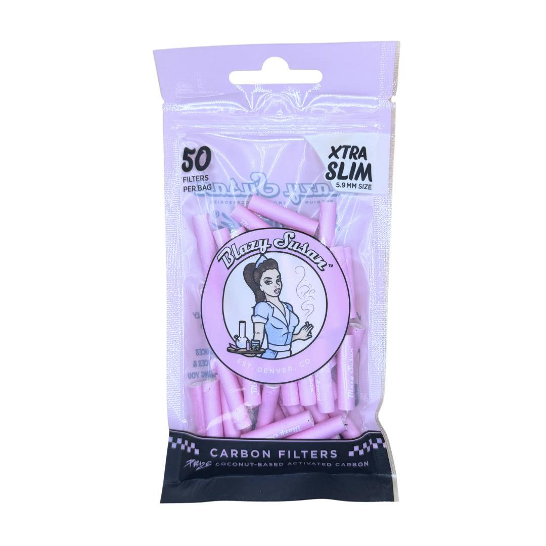 Blazy Susan | Pink | Purize Xtra Slim Active Carbon Filter | 50ct Bag