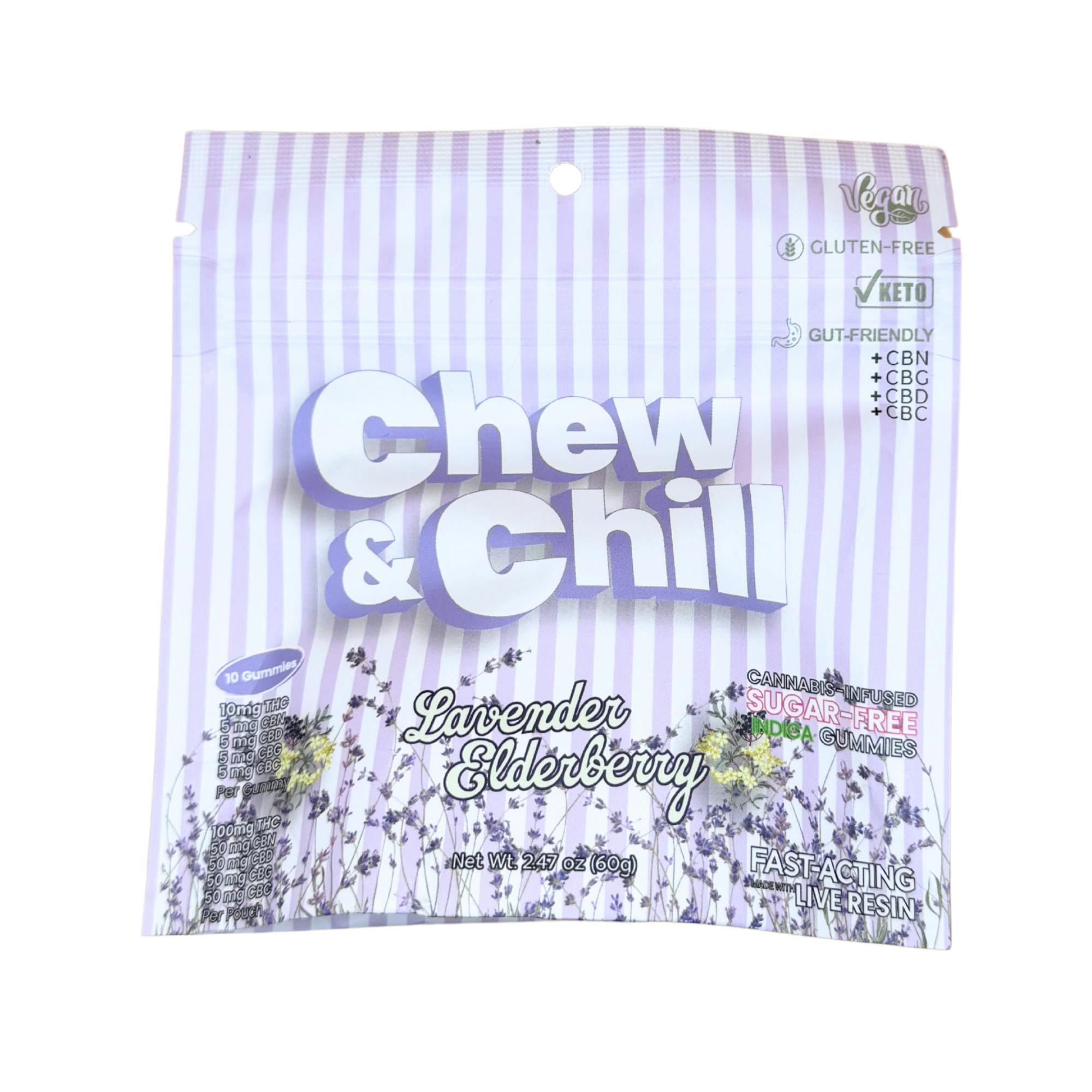 Chew & Chill | Lavender Elderberry | Sugar Free Gummies