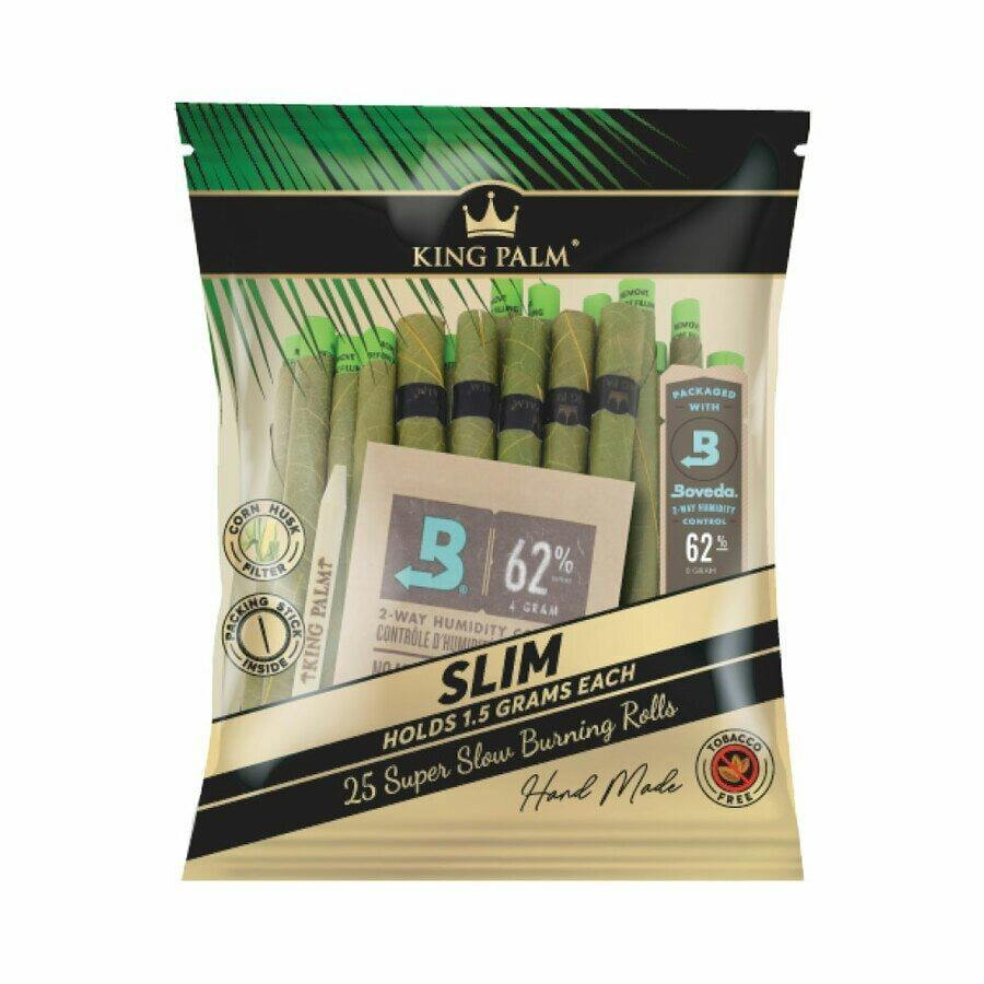 King Palm Slim Pre-Roll Pouch, 5 per pack.
