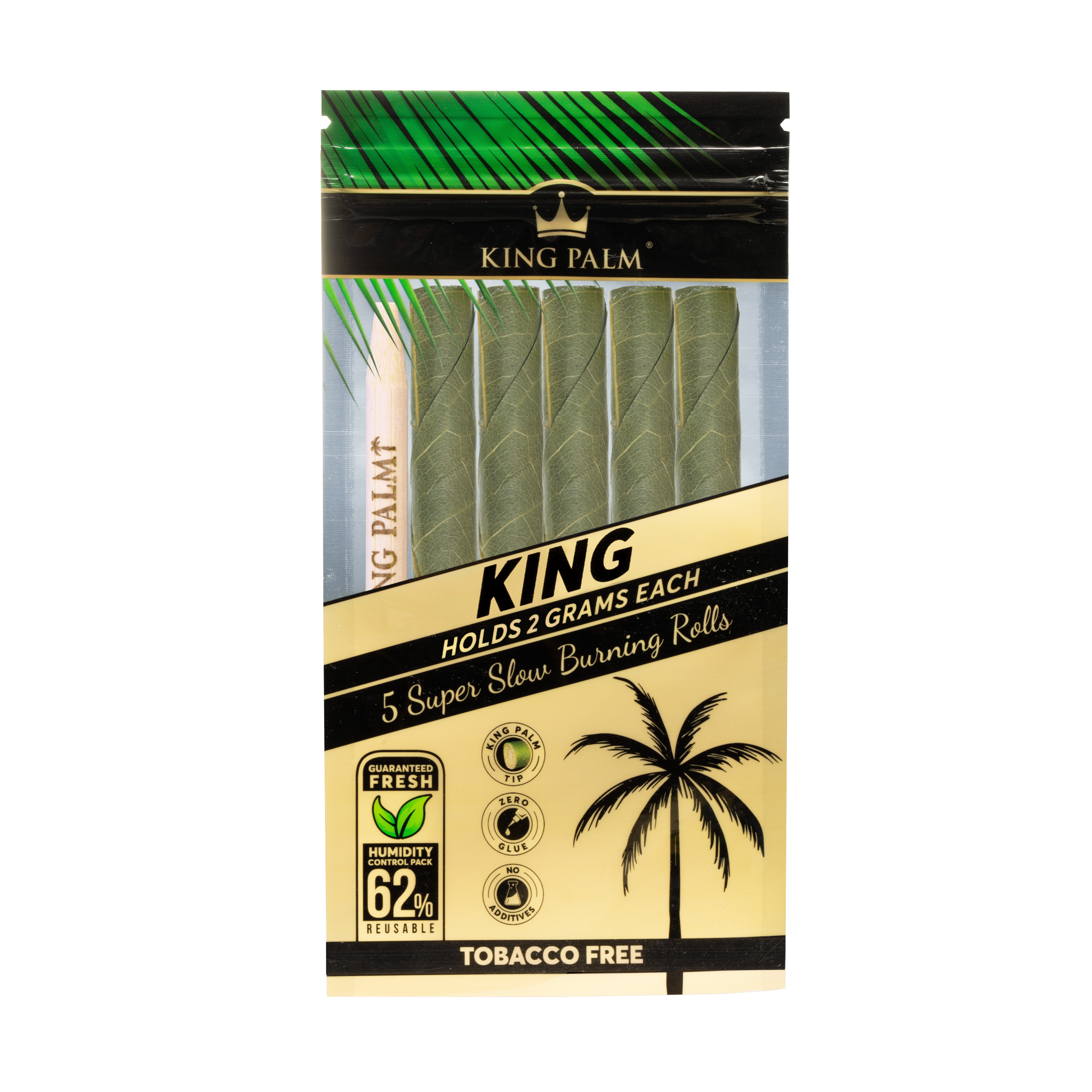 King Palm King Pre-Roll Pouch, 5 per pack.