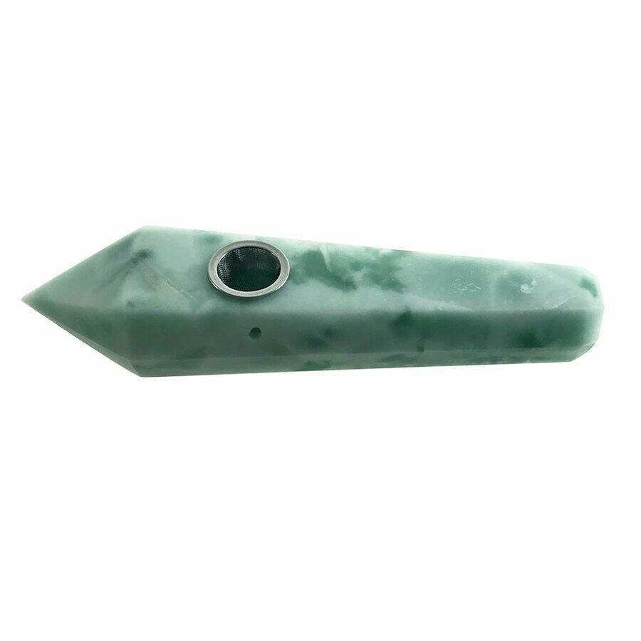 Green Snowflake Crystal Pipe