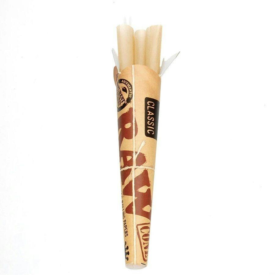 Raw Classic Unbleached Cones King Size 3 per pack