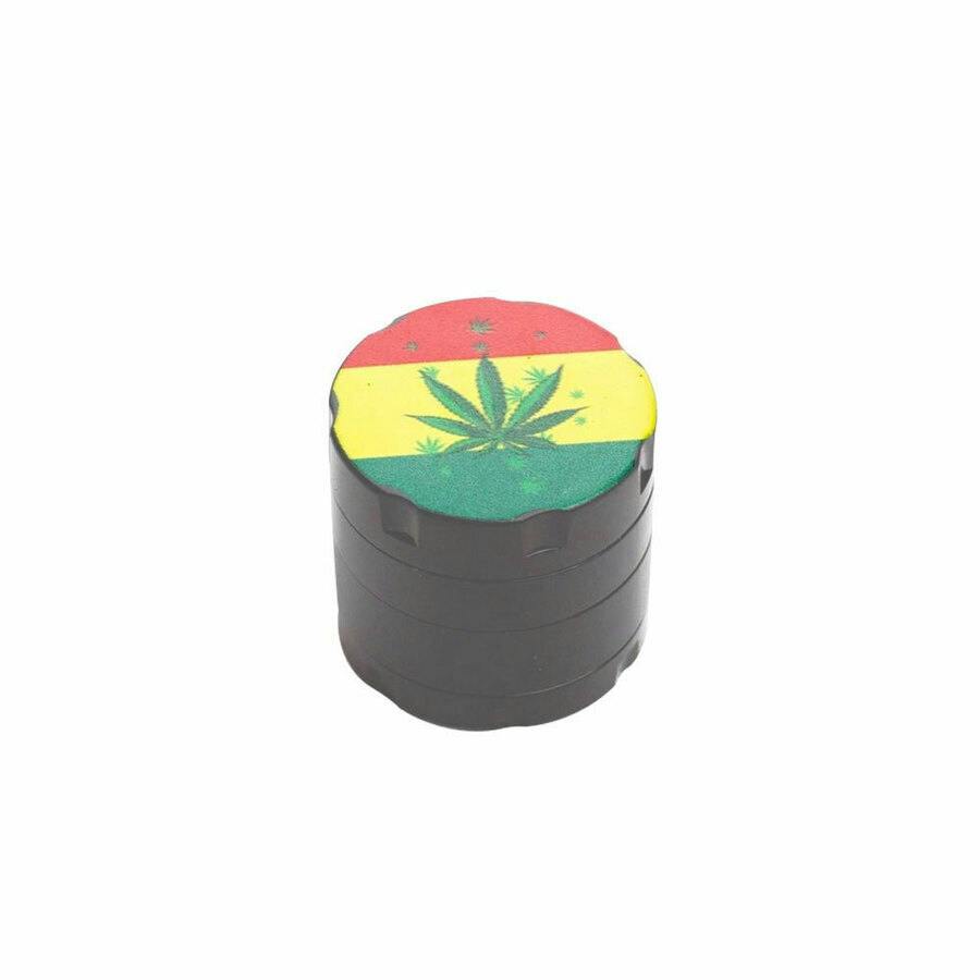 1.5" 4-Piece Grinder with Rasta Leaf by Infyniti