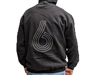 the 6IX Hoodie with Zipper-Black-Medium